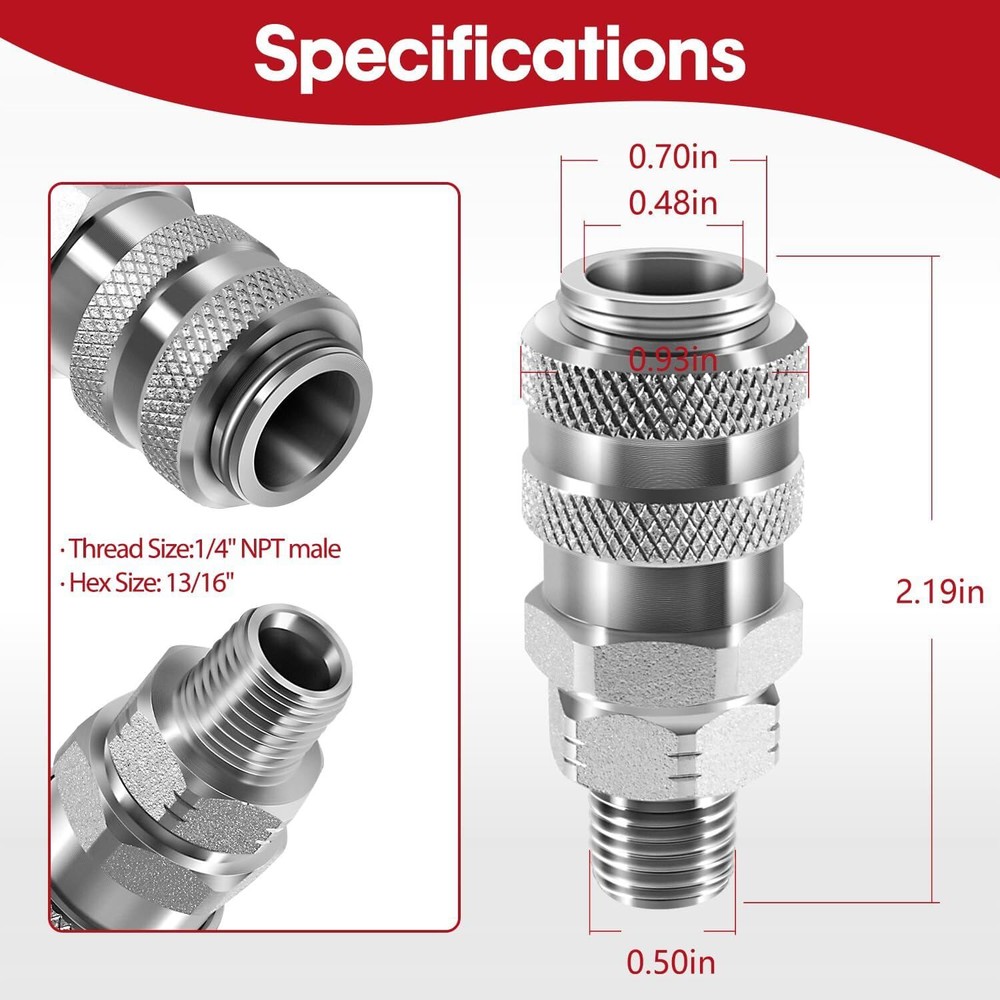 Fuel System Coupler Fitting for Connection to'Compu-Check' Quick Connect Fitting