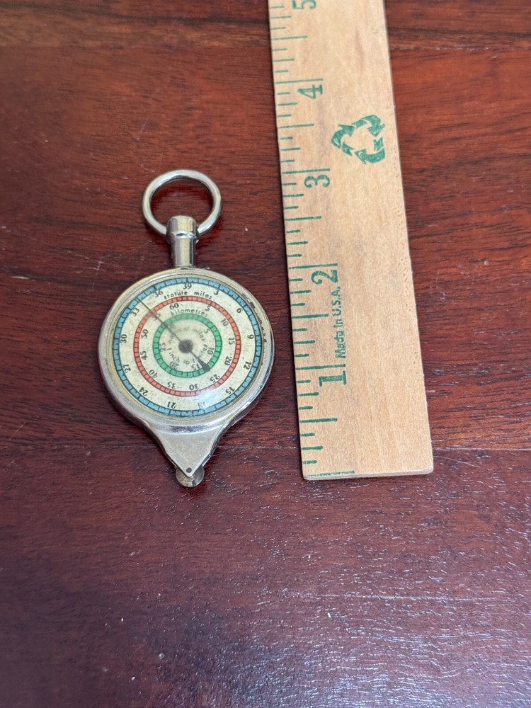 MAP MEASURE WHEEL INCHES TO MILES ... GERMAN - WORKING