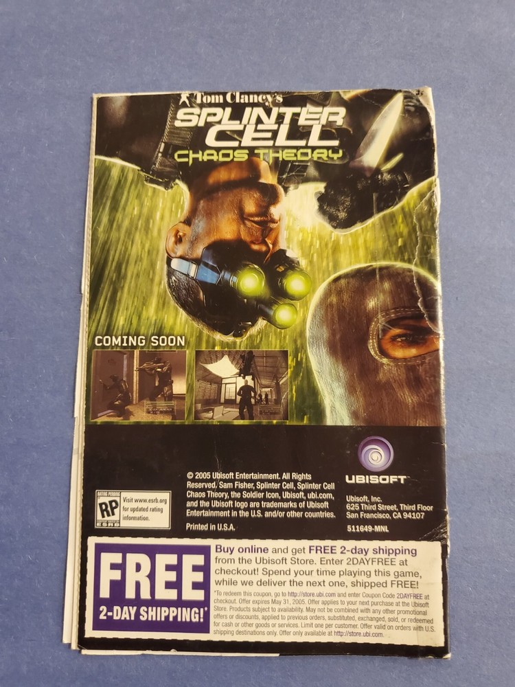 Ghost Recon 2 Original Xbox MANUAL ONLY Authentic