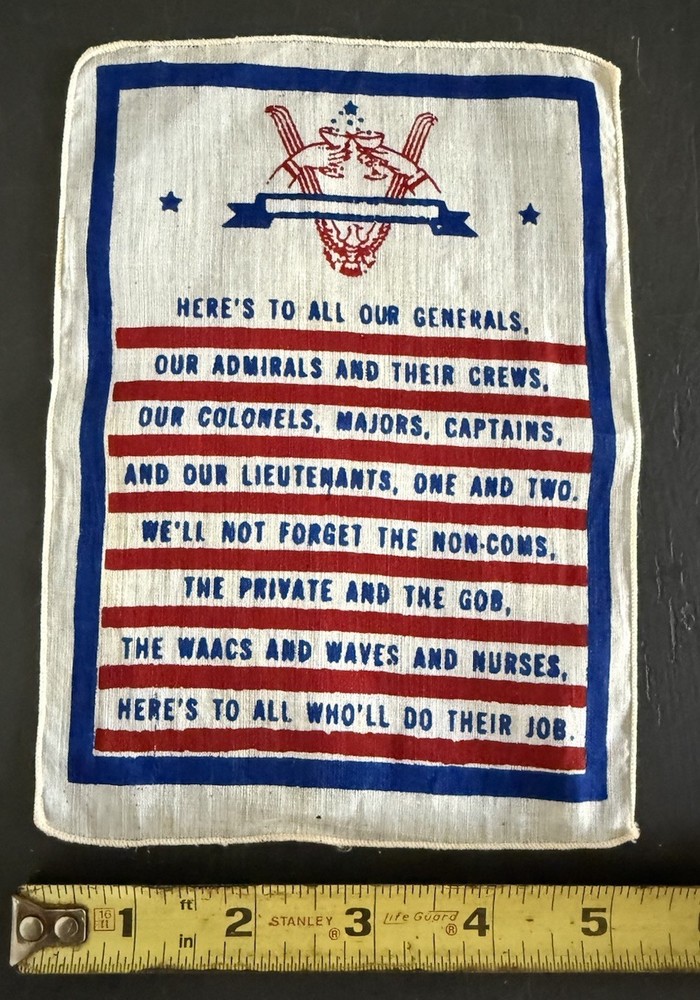WW2 Commemorative Thank You Hankie