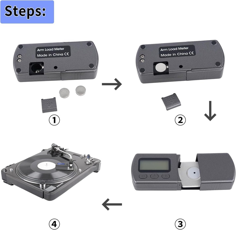 DIGITNOW Digital Turntable Stylus Force Scale Gauge Small, gray