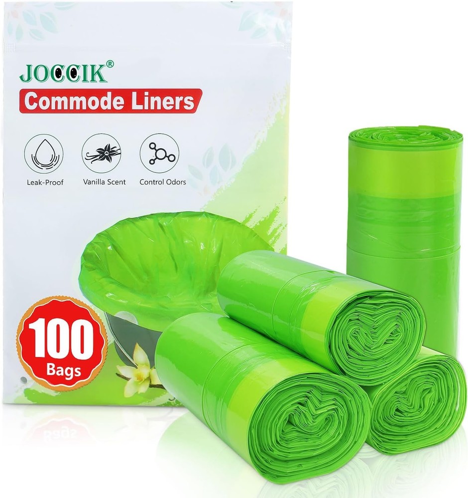 Commode Liners For Bedside Commode Vanilla Disposable Bags 100pcs Universal Fit