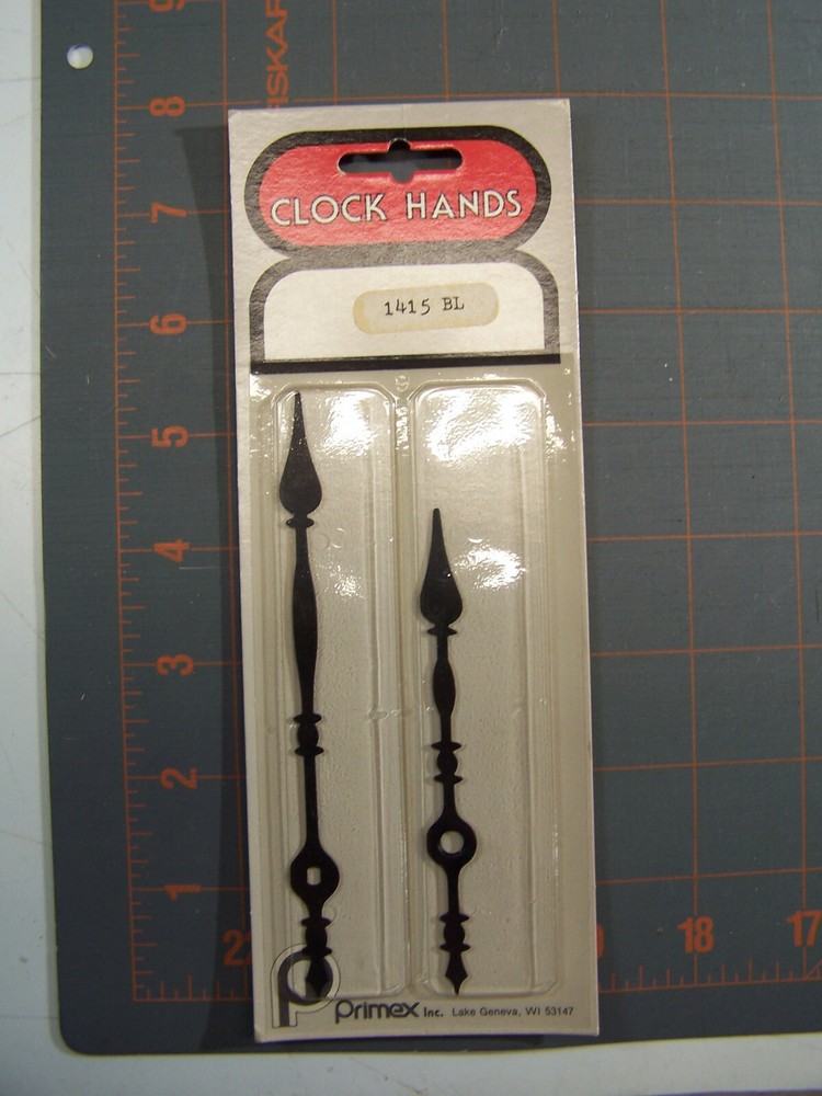 Vintage Primex Black Clock Hands Part # 1415 BL NOS