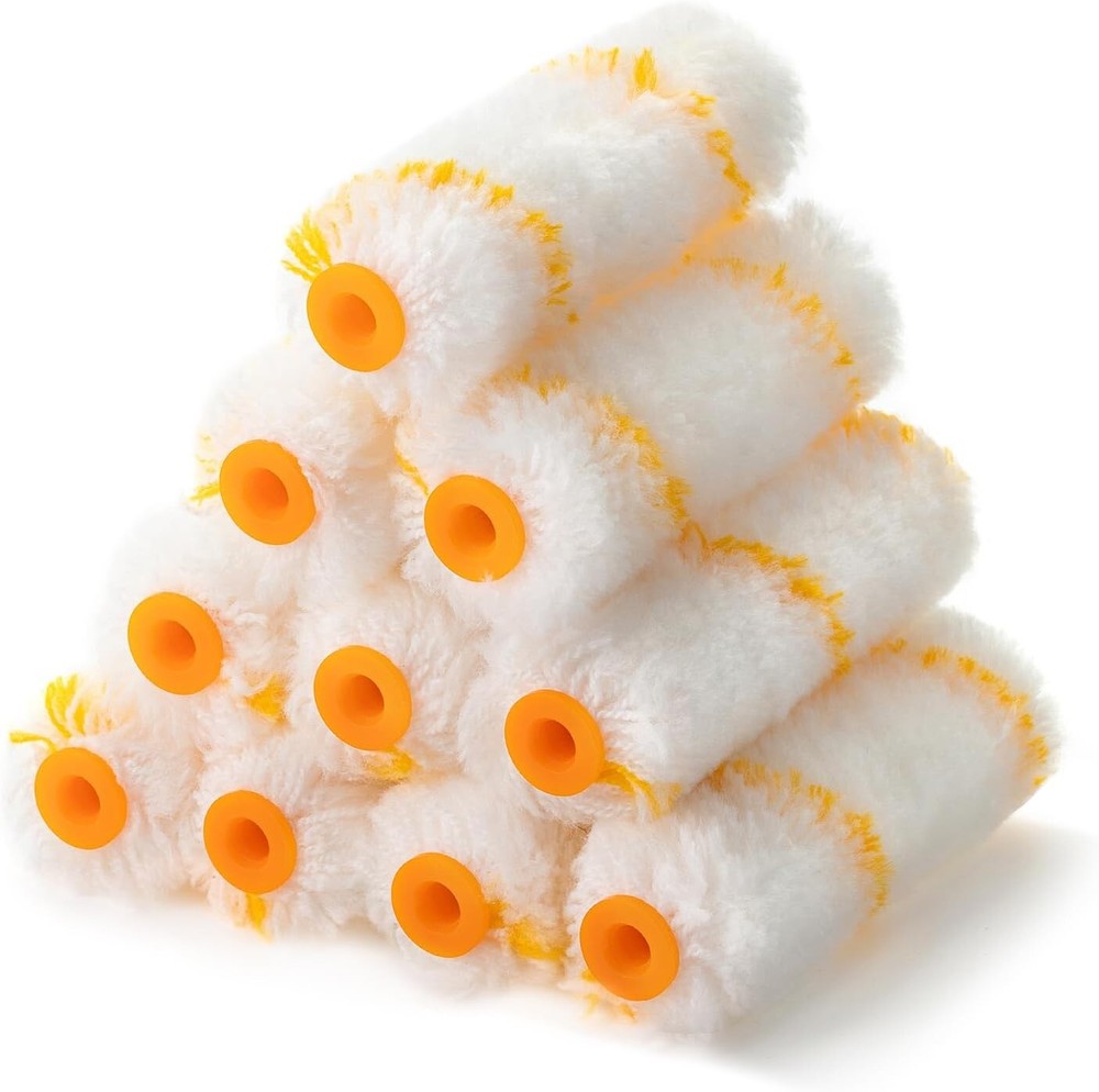 Versatile 4-Inch Paint Roller Covers - 10-Pack for Small Projects & Details