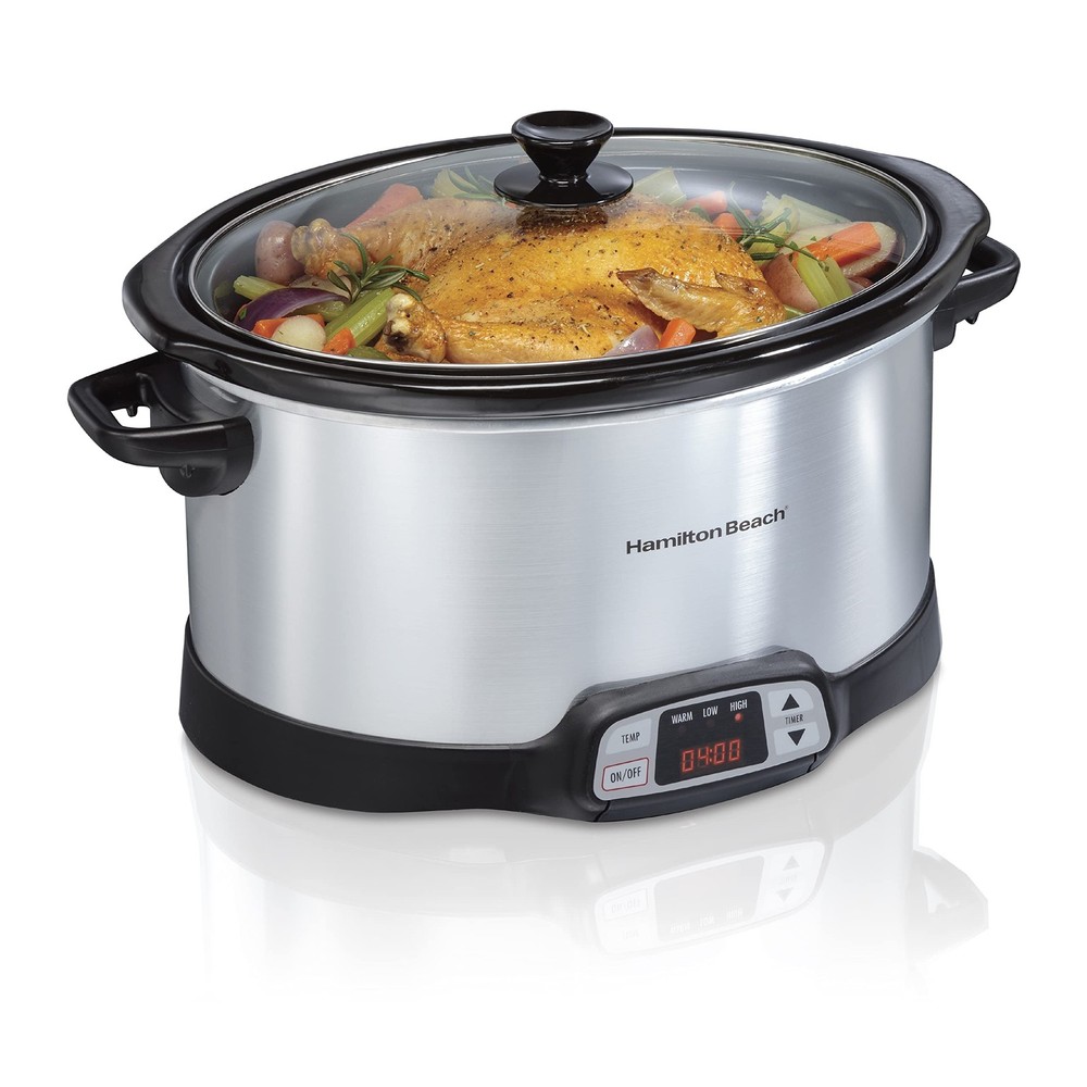 Hamilton Beach 8 Quart Programmable Slow Cooker with Three Temperature Setti...