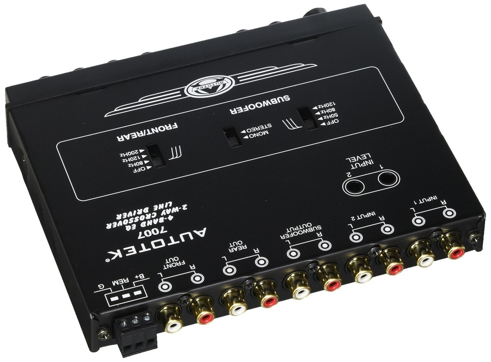 Autotek 7007 Multiple Source Signal Processor (Black) – .5 Inch DIN, 2-Way,...