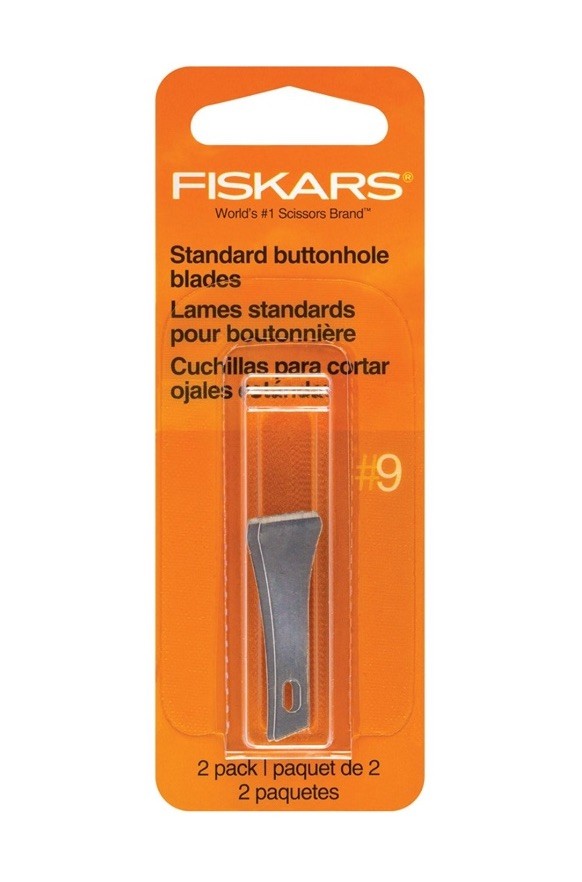 Fiskars 164040-1001 Standard #9 Buttonhole Replacement Blades,2 Pack