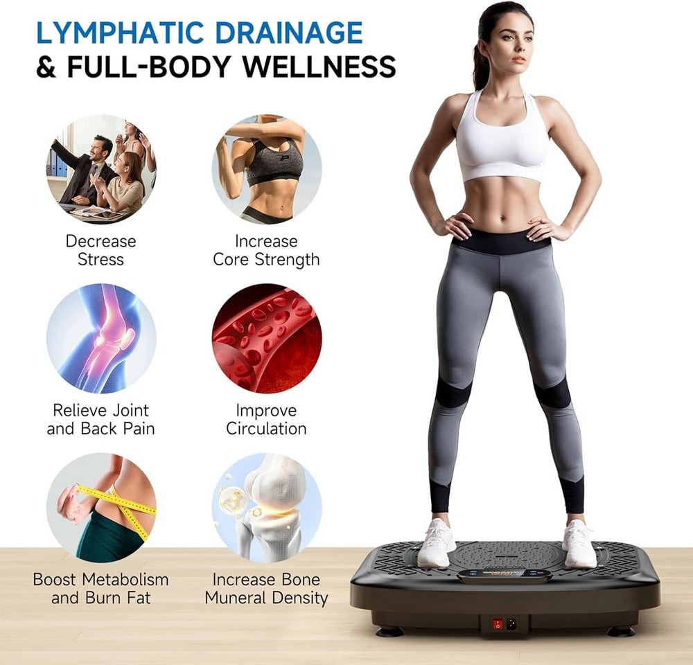 Vibration Plate Exercise Machine for Weight Loss – 199 Speeds, Bluetooth & Bands