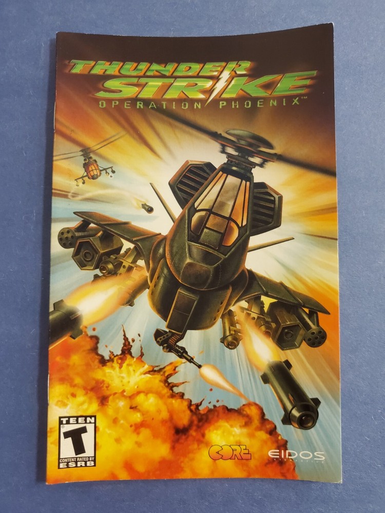 Thunder Strike Operation Phoenix PS2 Playstation 2 Instruction Manual Only