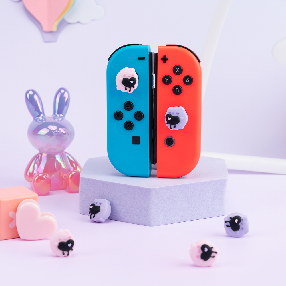 GeekShare Case for Nintendo Switch/OLED HardShell Silicone Joycon Cherry Pop