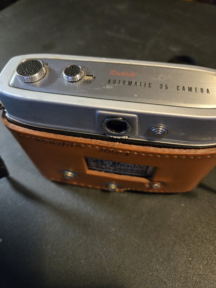 Vintage Kodak Automatic 35 Camera with Strap And Leather Case