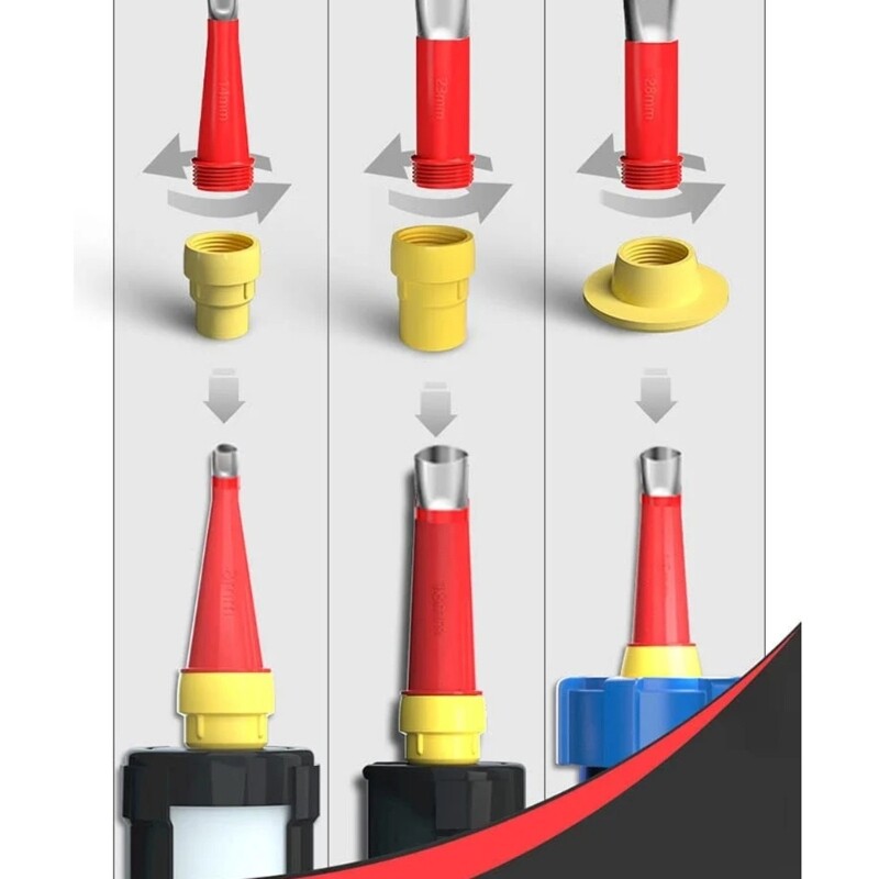 Universal Integrated Rubber Nozzle Tool Reusable Rubber Nozzle Tool with Base
