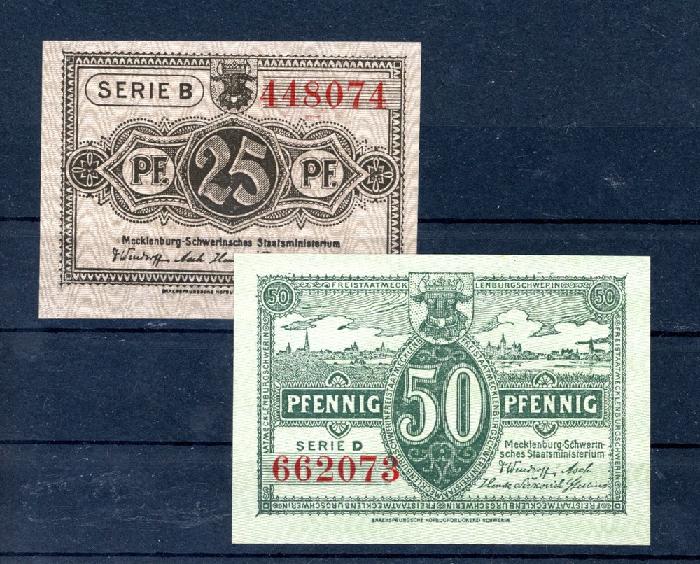 Schwerin 2 Notes Emergency Money 2/22166