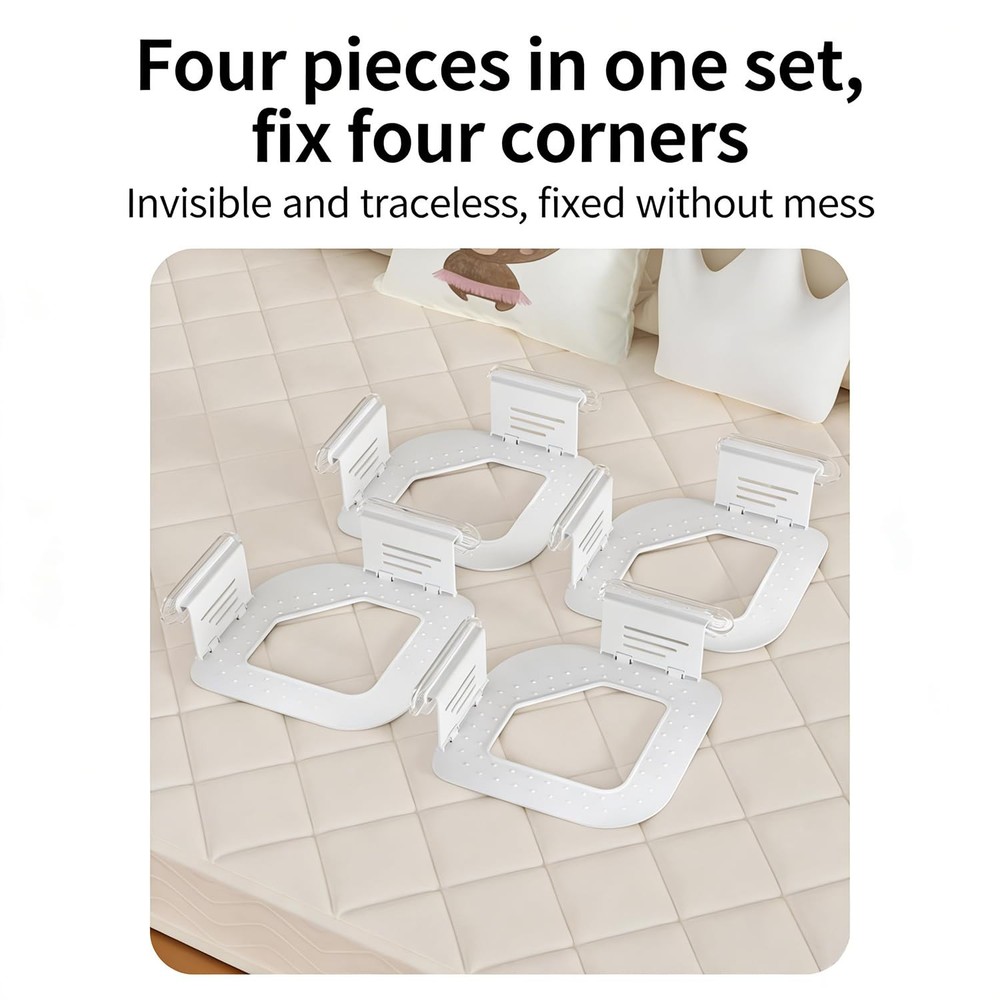 Bed Lock Holders, Keep Sheets Firm & Tight, Bed Fitted Holder Straps with Sec...