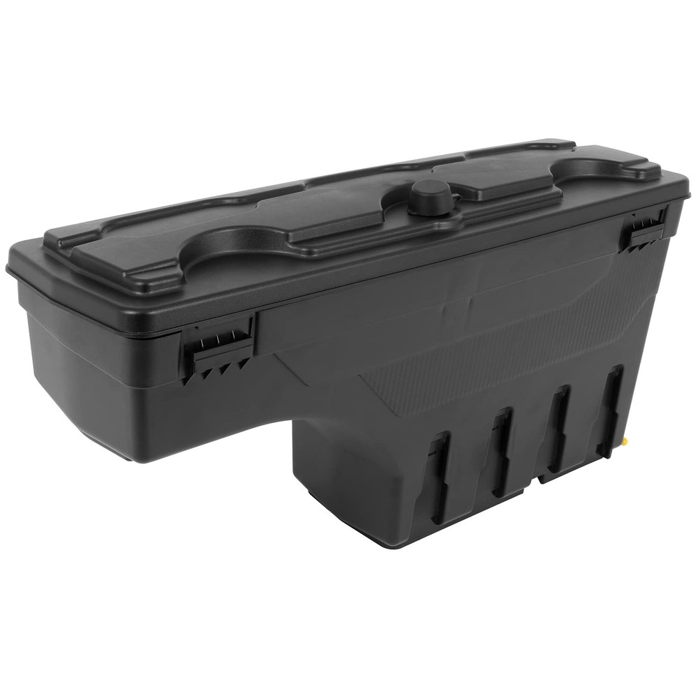 Truck Bed Storage Box Password Lockable Lid Swing Driver Passenger Side Black