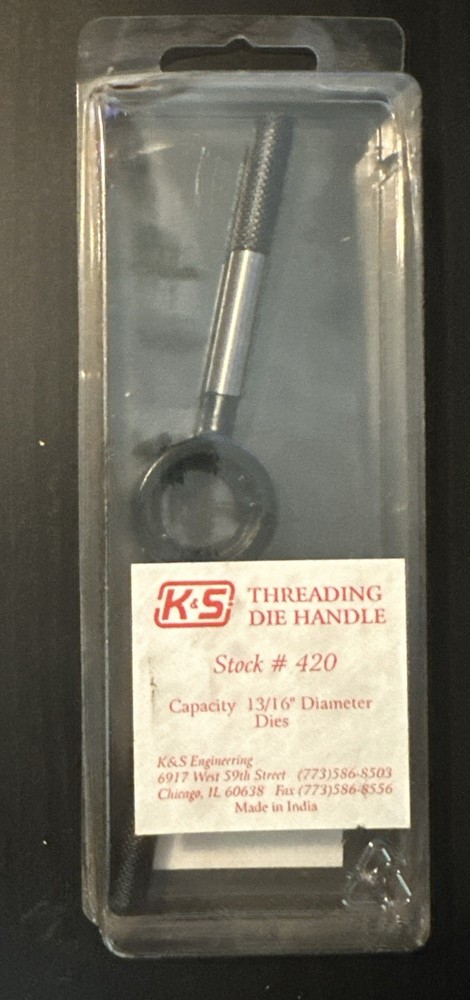 K&S Threading Die Handle/Holder 13/16” #420 For RC Models