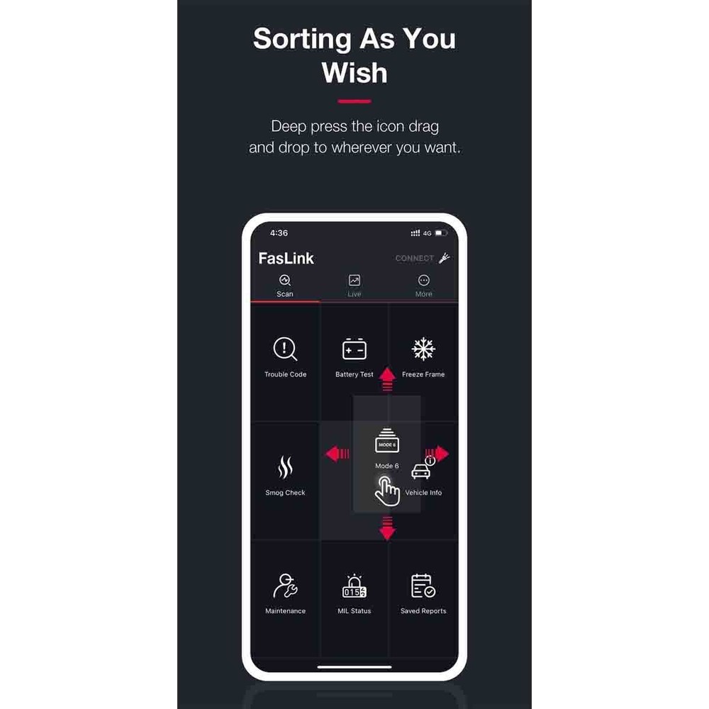 OBD2 Car Bluetooth Scanner Code Reader OBDII ELM327 Read Tool For iPhone Android