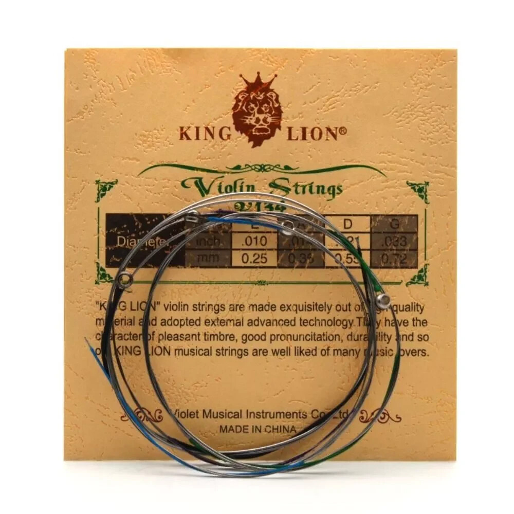 Violin Strings Set - Violin Strings - Strings E A D G Steel Core Lion King 134