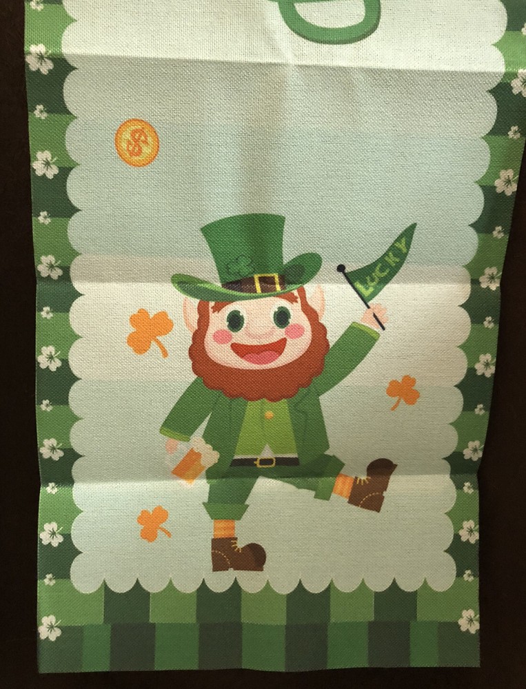 St. Patrick’s Day Table Runner Love Beer Leprechauns •Canvas •One-Sided
