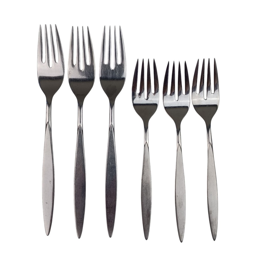Oneida WINTERSONG 3pc Salad Forks & 3pc Dinner Forks Stainless Flatware