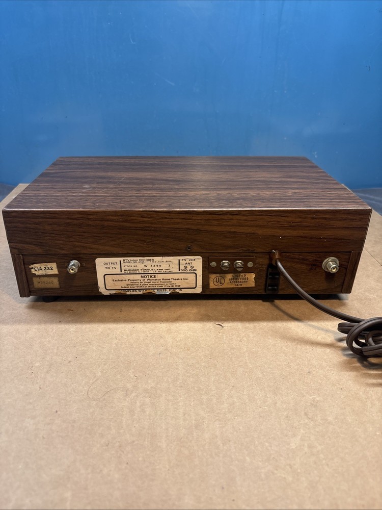 Vintage Wometco 4161 Home Theater Decoder.