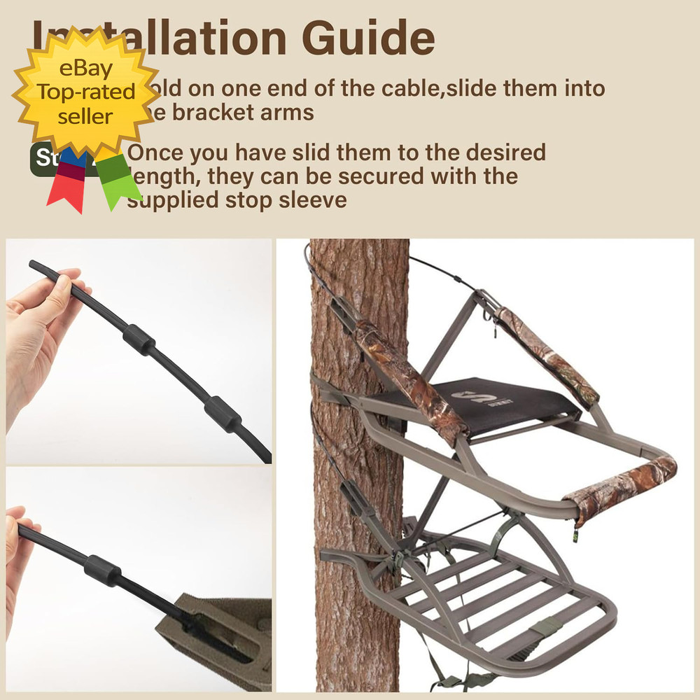 Climbing Tree Stand Replacement Cables for Summit Climber 65" Hang on Climber