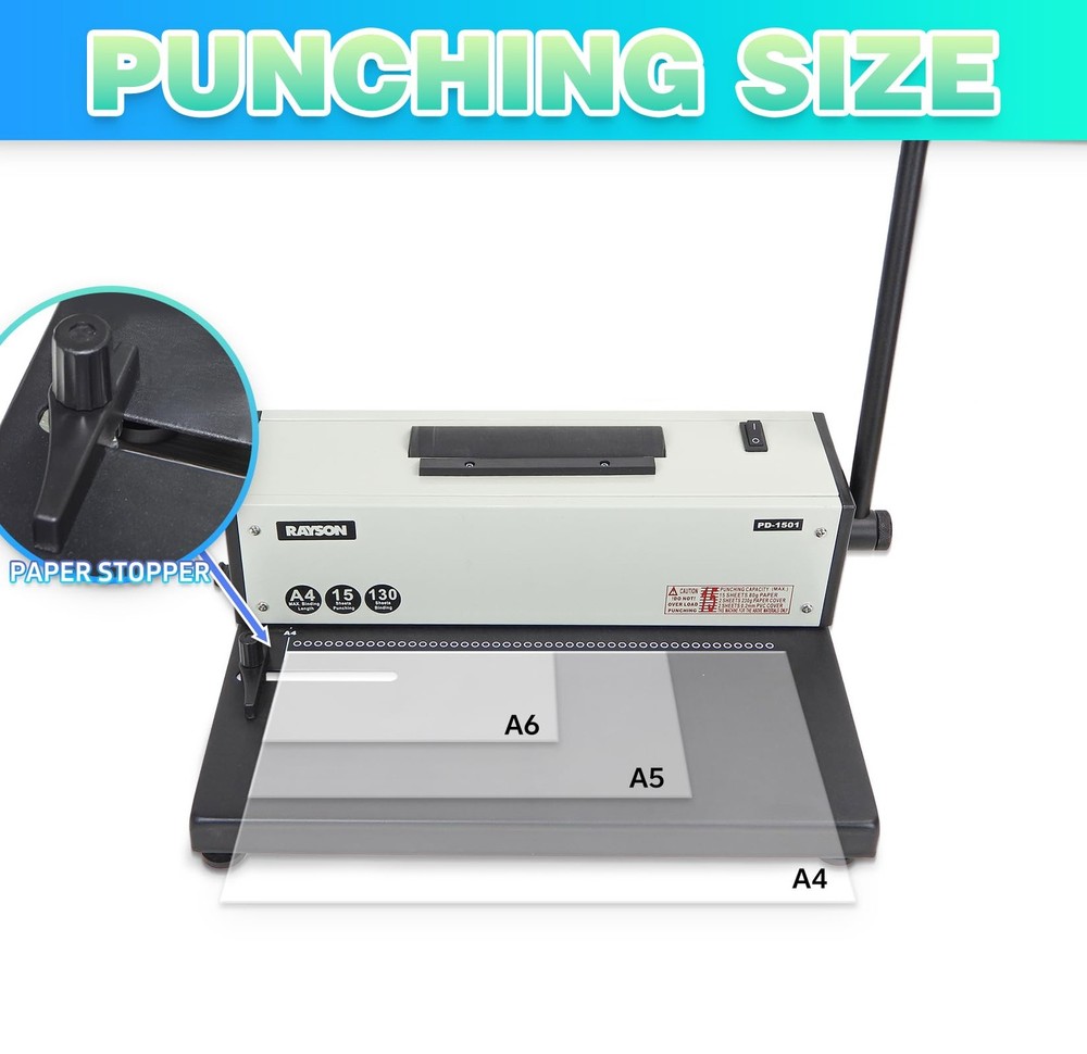 PD-1501 Coil Binding Machine with Electric Coil Inserter - Professionally Bind