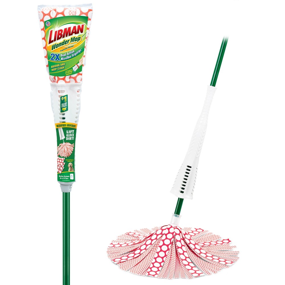 Libman Wonder Mop. ® Green and White Handle.