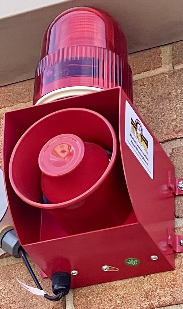 GI HAWK Motion Sensor, Audible Visual Warning Trip Alarm, 110v