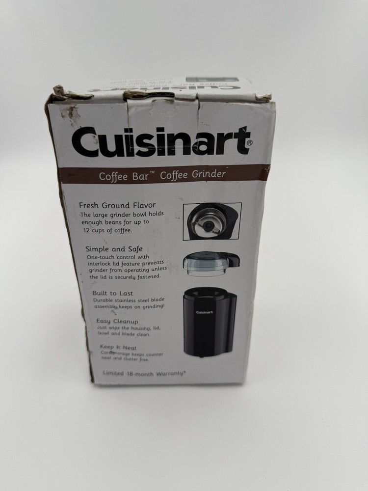 ⚡️Cuisinart 12 Cup Coffee Bar Coffee Grinder, Black, New 👉Open Box⚠️