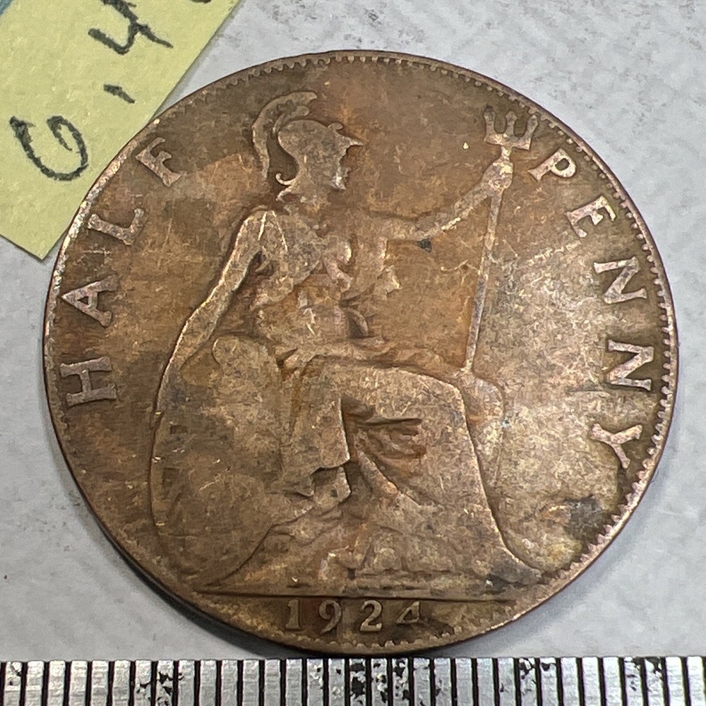 1924  British Half Penny - Free Shipping