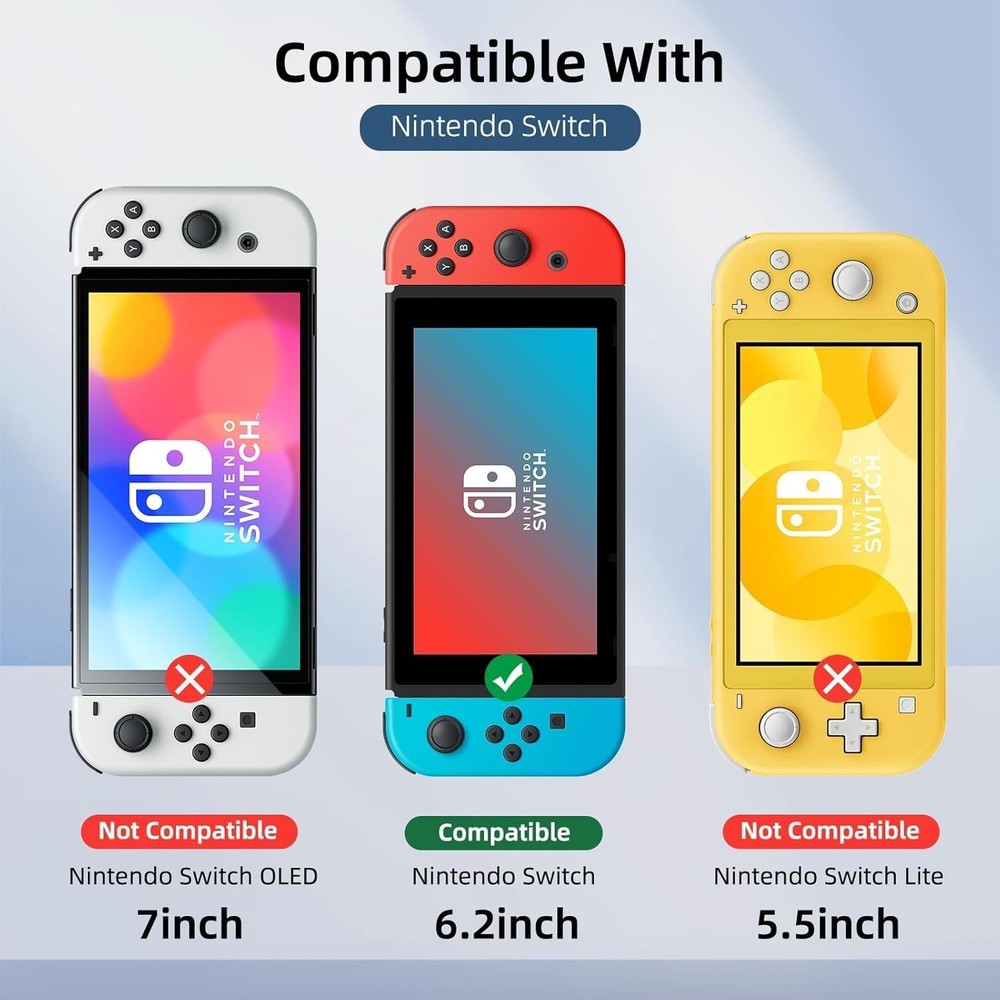 2-Pack Blue Light Blocking Screen Protectors for Switch 6.2 Inch - Eye Comfort