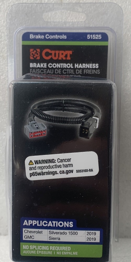 Curt Brake Controller Harness Wiring Harness Part # 51525