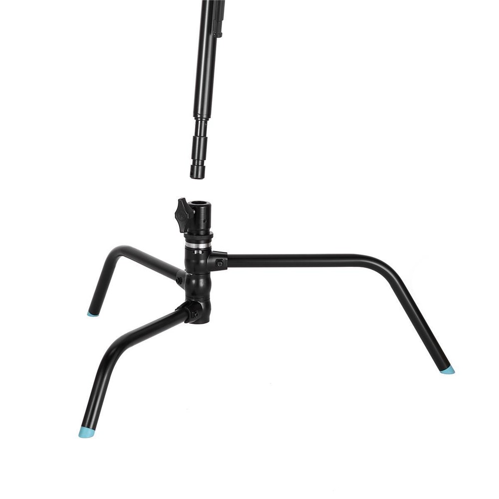 Flashpoint 40" Quick Release Turtle Base C-Stand Kit, Grip Head Arm (Black)