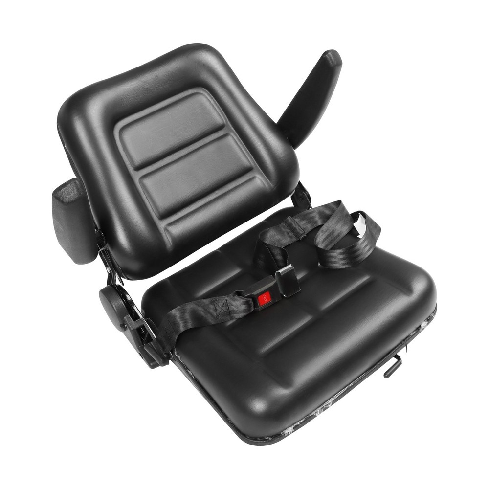 Adjustable Backrest Tractor Seat W/Armrest Forklift Seat Universal