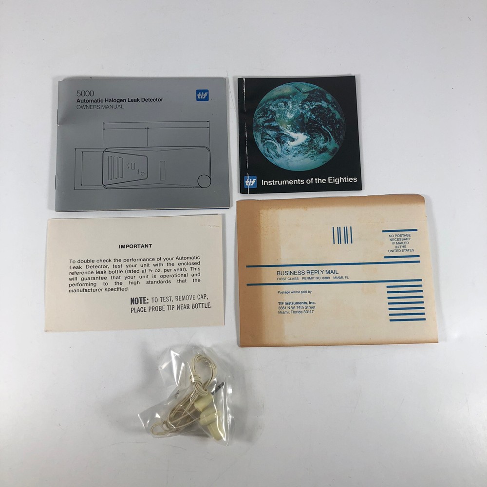 Tif 5000 Automatic Halogen Leak Detector With Case & Manual & Box Nos