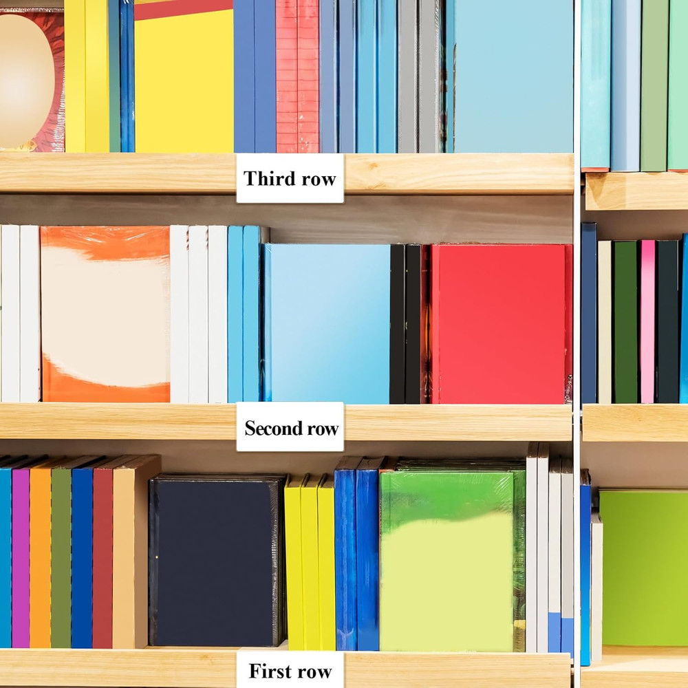 15 Pieces Moveable Shelf Label Holders Clear Shelves Tags Moveable Library Marke