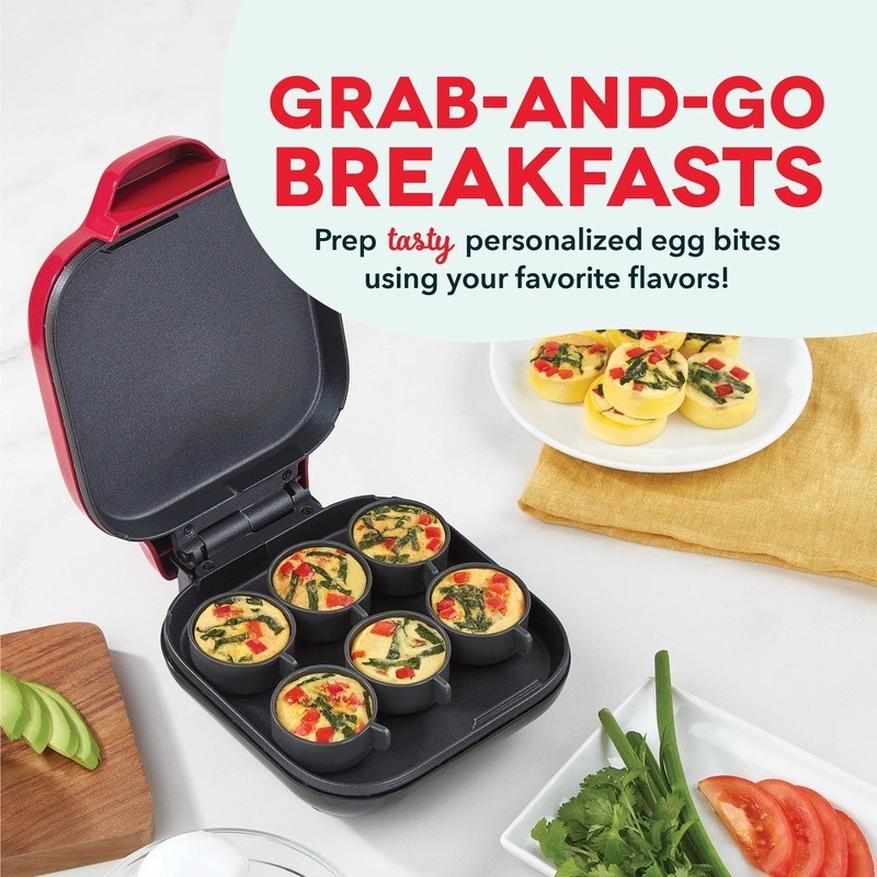 Egg Bite Maker Silicone Molds Healthy Breakfast Quick Meal Prep 6 Egg Capacity