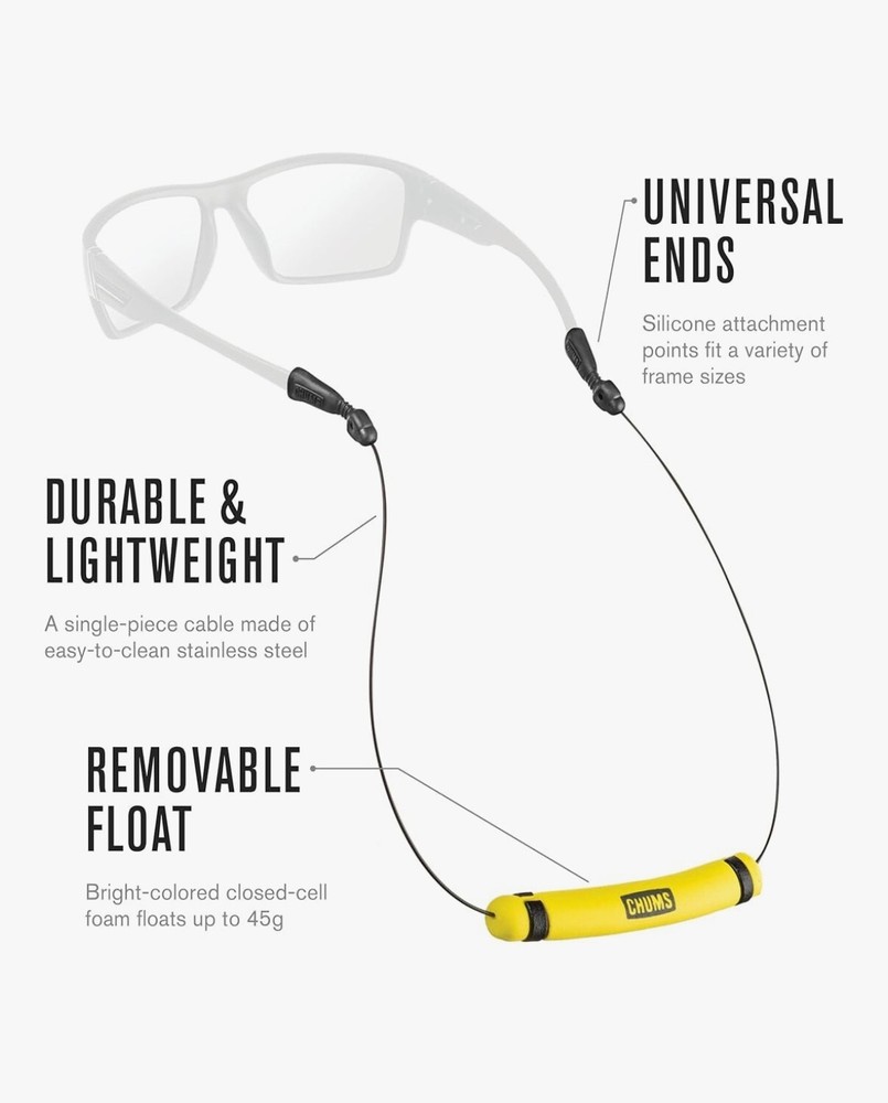 Chums - Orbiter Float Lightweight Eyewear Retainer - Yellow