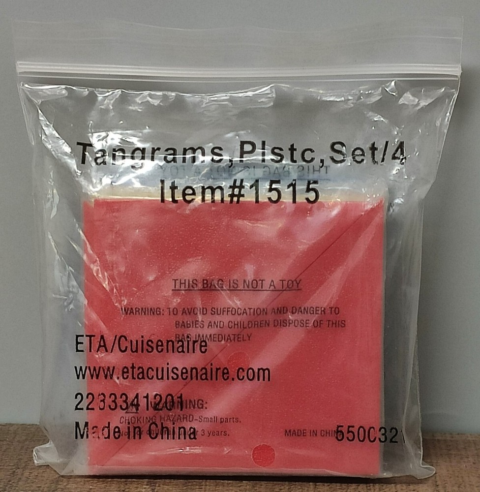 ETA Plastic Tanagrams Set Of 4