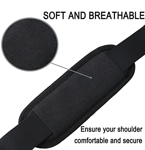 Shoulder Strap 56 Inch, Universal Adjustable Shoulder Belt Replacement Black