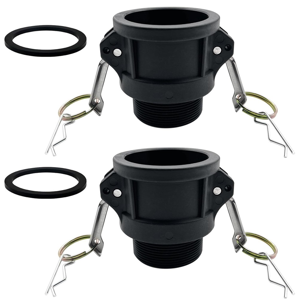 2 Pack Polypropylene Type B Cam Groove Fitting Female 3/4 Inch B-75 Camlock