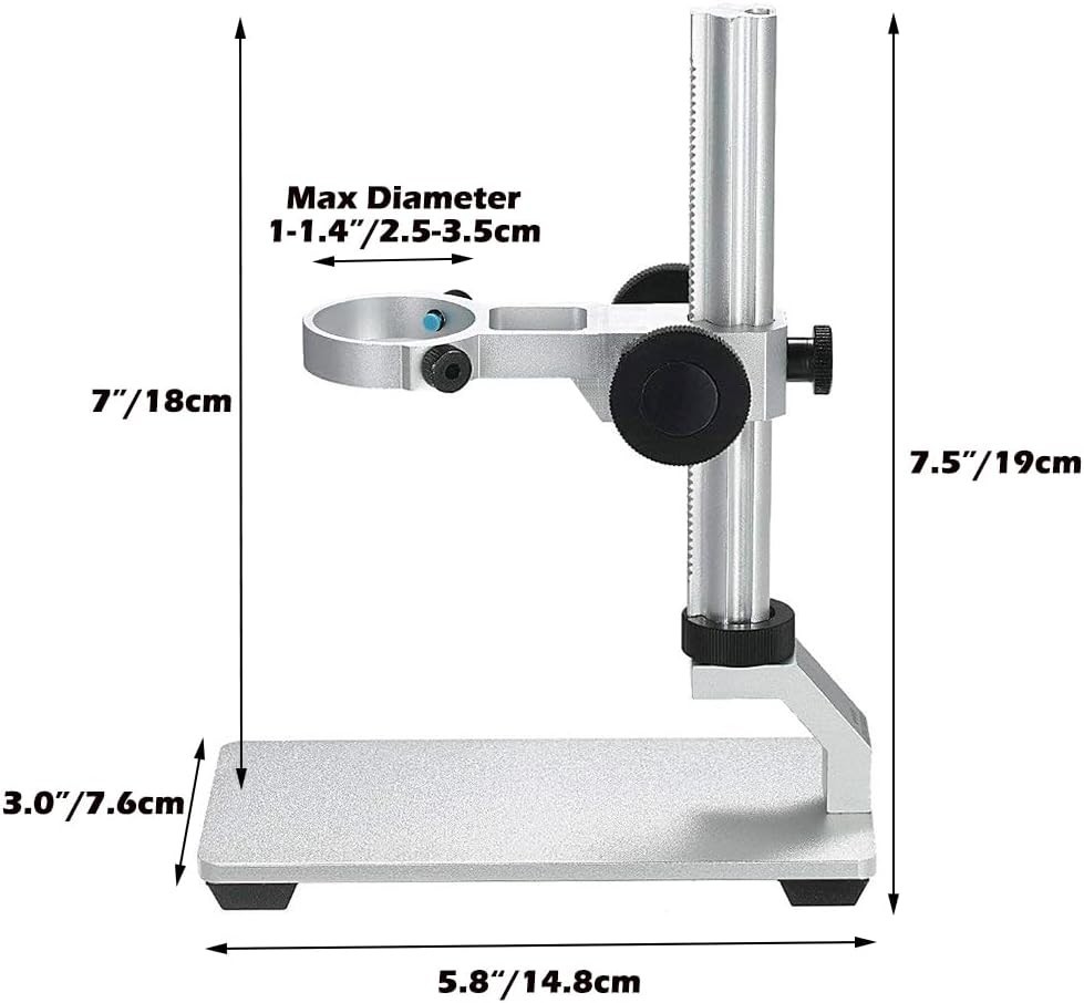 Universal Microscope Stand Pro, Stable Professional Aluminum Alloy Scope Base...