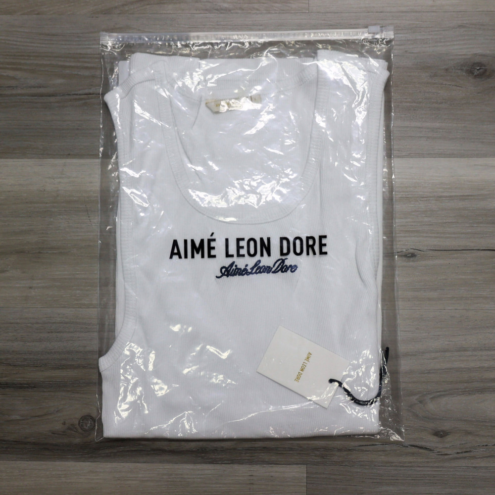 Aime Leon Dore Embroidered Logo Tank Top White