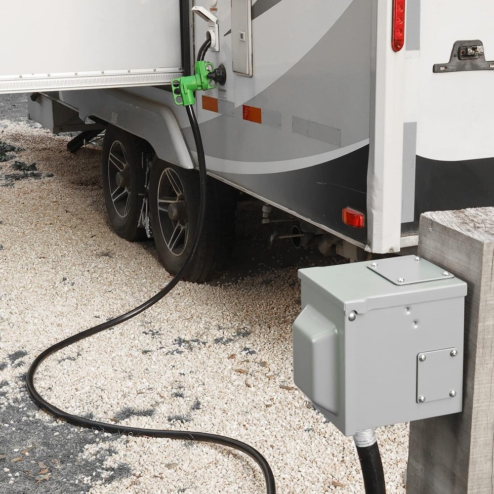 RVGUARD 50 Amp 50 Feet RV/EV Extension Cord 14-50P to 14-50R 6 AWG/3+8 AWG/1