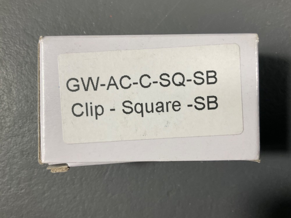 Glass Warehouse 78" Single Fixed Panel Hardware Square Clip Satin Brass Finish
