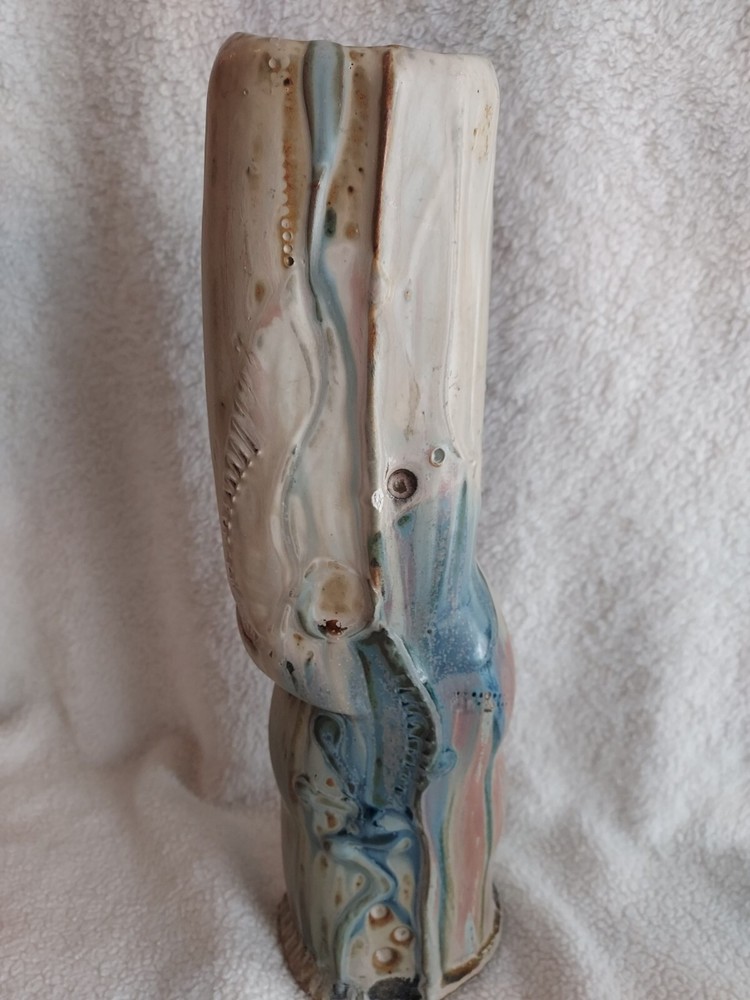 Contemporary 90's Studio Art Clay Pottery (2)