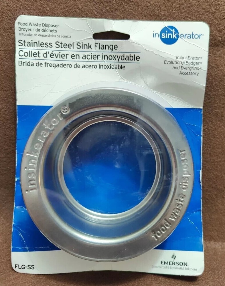 InSinkErator Stainless Steel Sink Flange FLG-SS Polished Chrome