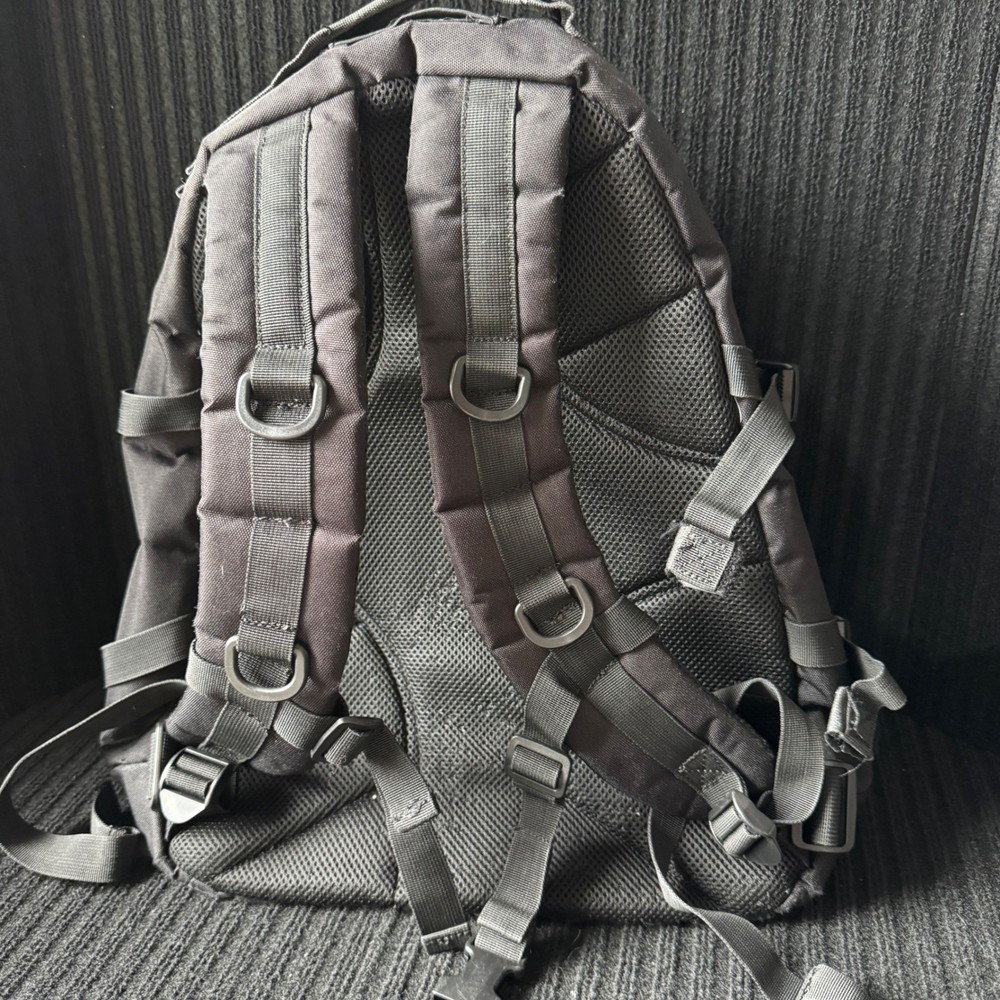 Black Highland Tactical Backpack Daypack with Compression Straps