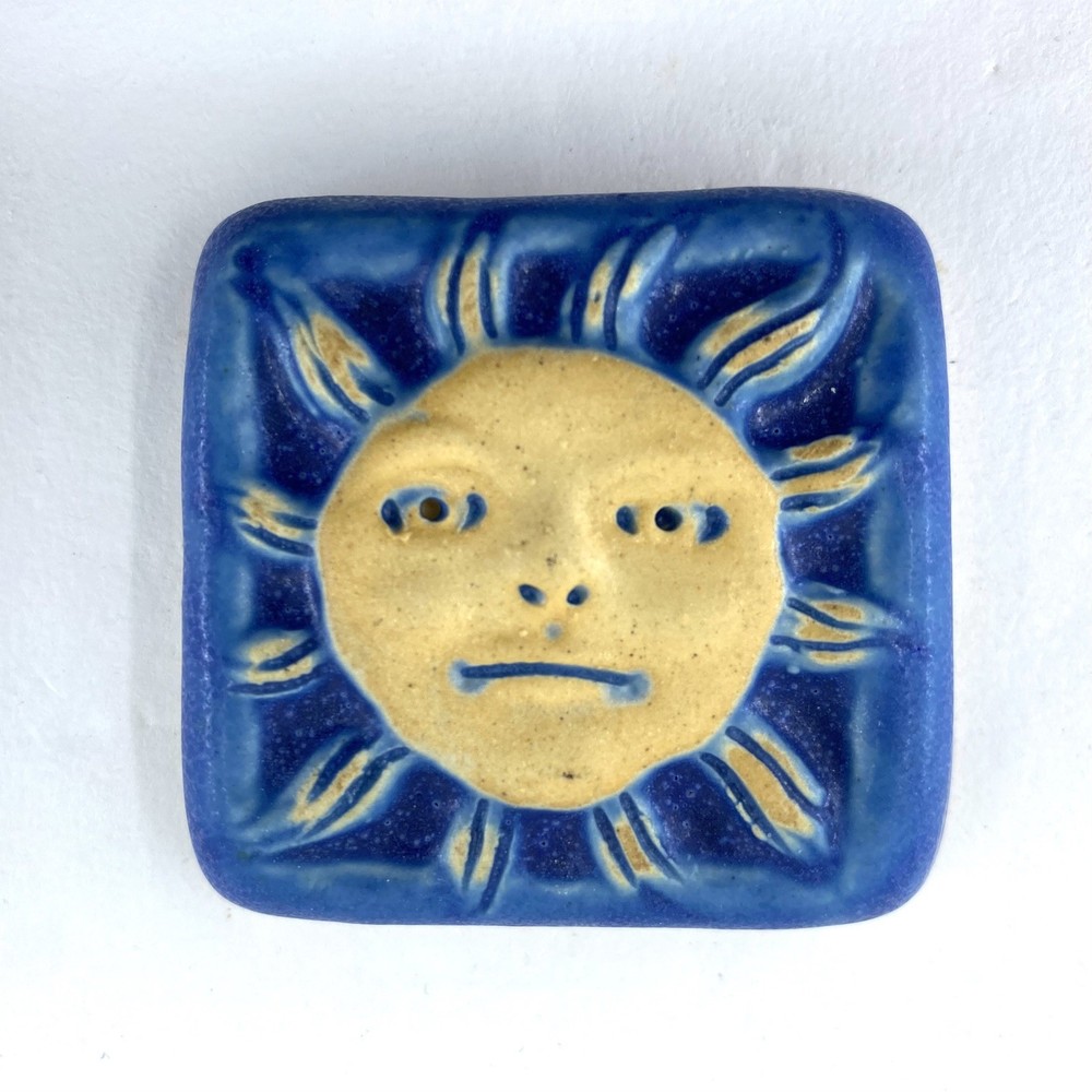 Sun 2x2" Ceramic Art Tile By Gretchen Kramp